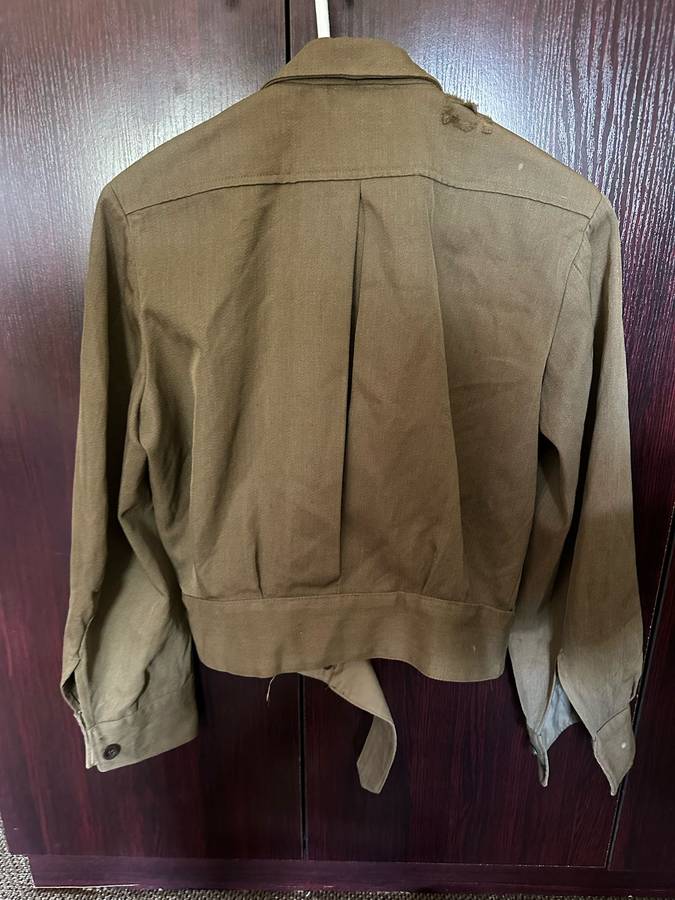 100 % WOOL BUNNY JACKET SIZE 380-MEASURES 50 CM ARMPIT TO ARMPIT-LABELLED AND DATED 1969-SOME DAMAGE