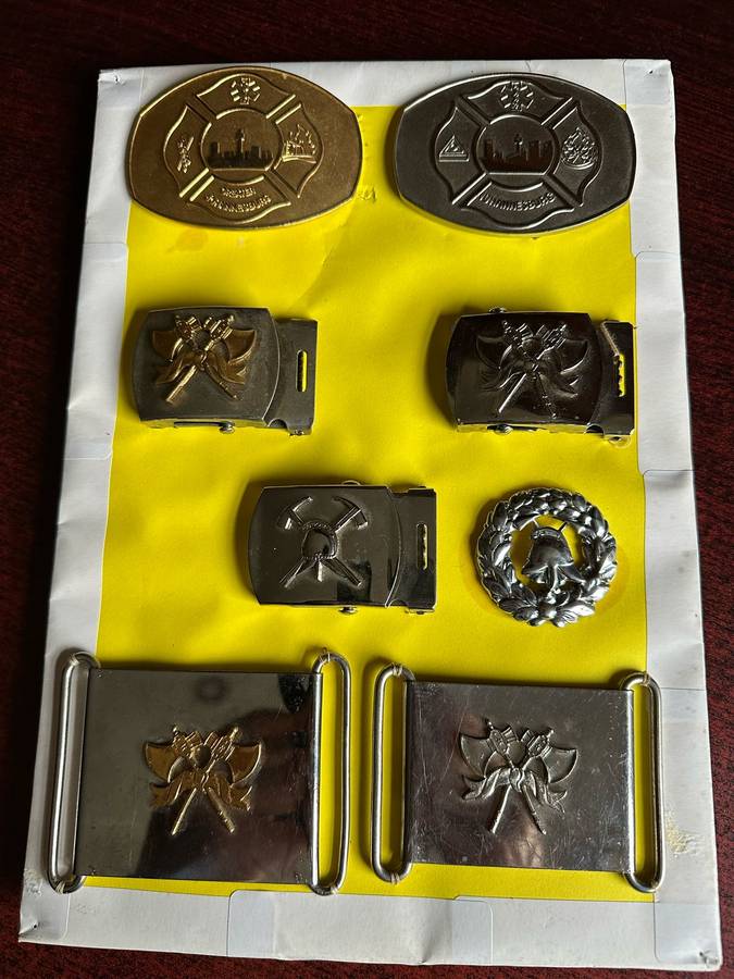 SA FIRE BRIGADE-SELECTION OF 8 BELT BUCKLES-SOLD TOGETHER