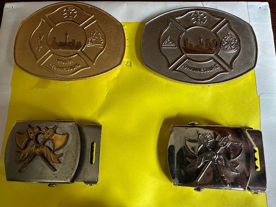 SA FIRE BRIGADE-SELECTION OF 8 BELT BUCKLES-SOLD TOGETHER