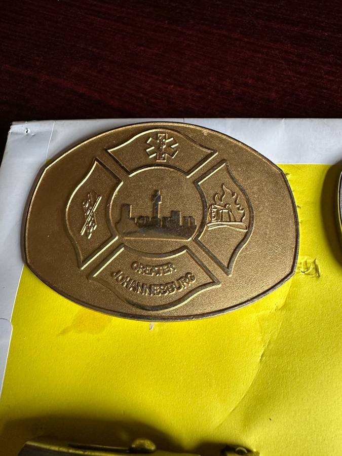 SA FIRE BRIGADE-SELECTION OF 8 BELT BUCKLES-SOLD TOGETHER