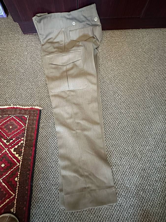 BUNNY JACKET UNIFORM-LABELLED-SIZE 380-MEASURES 44CM ARMPIT TO ARMPIT-TROUSERS SIZE 340 (32) PIPE LE