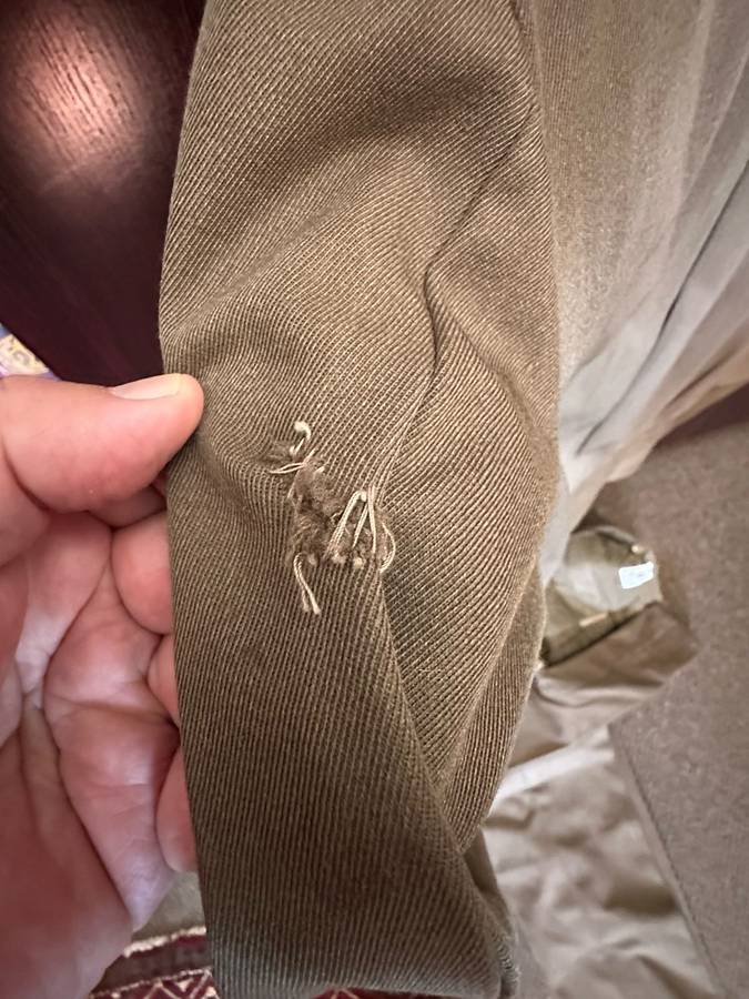 BUNNY JACKET UNIFORM-LABELLED-SIZE 380-MEASURES 44CM ARMPIT TO ARMPIT-TROUSERS SIZE 340 (32) PIPE LE