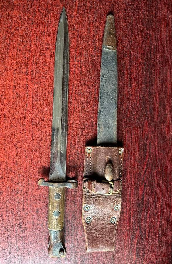 BOER WAR BRITISH 1888 MK. 1 PATTERN BAYONET FOR LEE ENFIELD RIFLE-MADE BY WILKINSON LONDON-OVERALL G