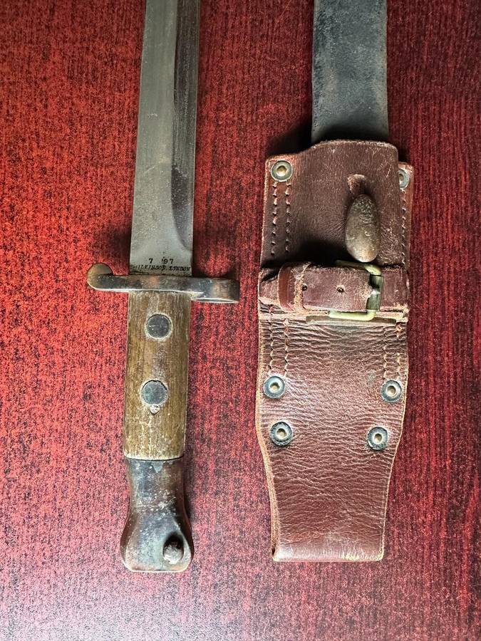 BOER WAR BRITISH 1888 MK. 1 PATTERN BAYONET FOR LEE ENFIELD RIFLE-MADE BY WILKINSON LONDON-OVERALL G