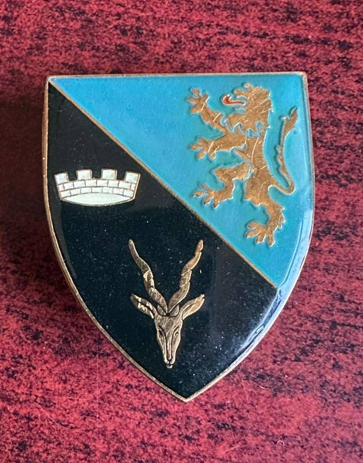 SWA 91 Armoured car regiment (previously regt. Windhoek) pocket flash. 3 Pins