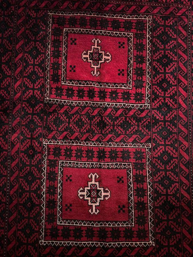 Authentic Balouchi handmade persian carpet. Measures 2220 X 1220mm. Condition new/ unused