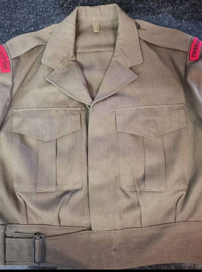 2ND Transvaal Scottish uniform. The jackket has some moth damage as indicated on the back and cuff,o