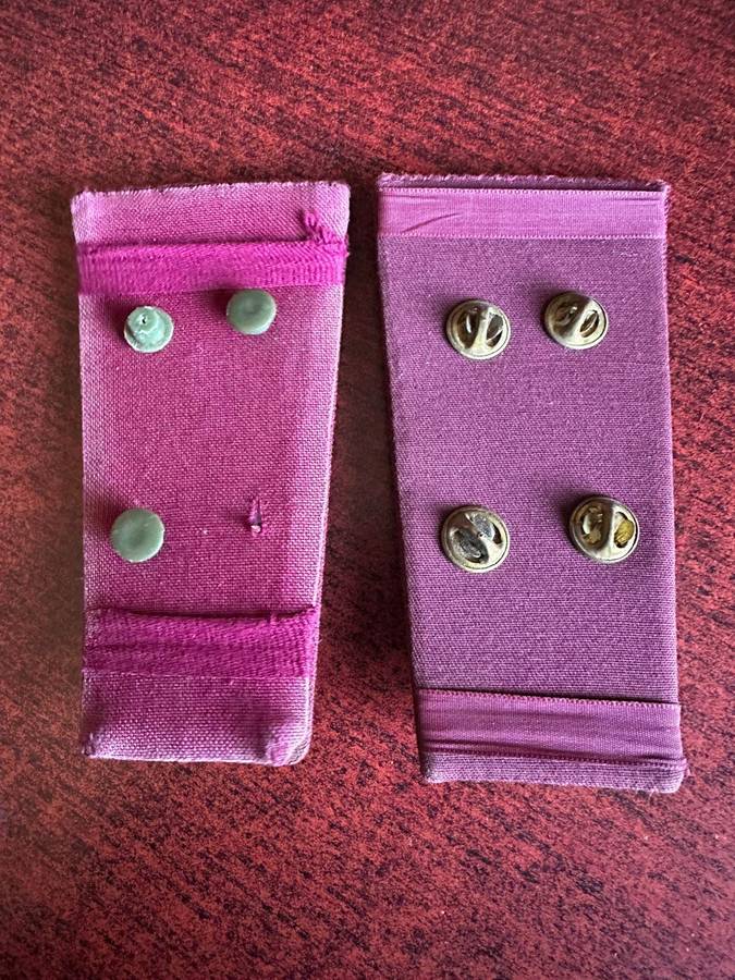 SA medical corps rank pair for Commandant/ Lt. Colonel 1980's-1996.