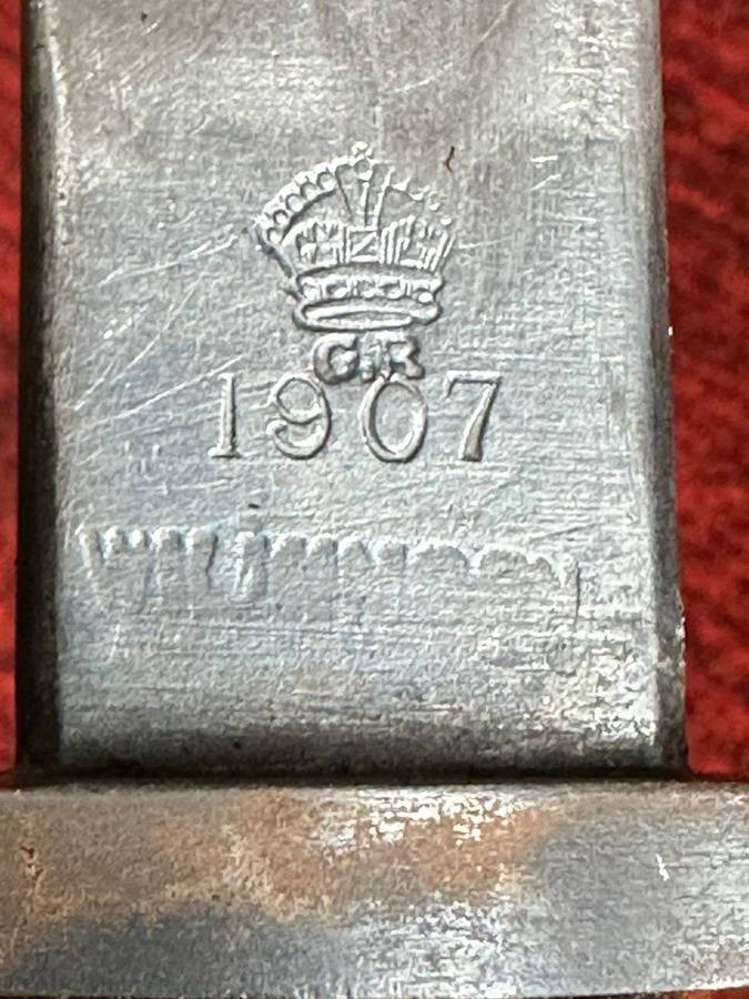 1907 Bayonet by Wilkinson with scabbard. Scabbard not in a good condition.
