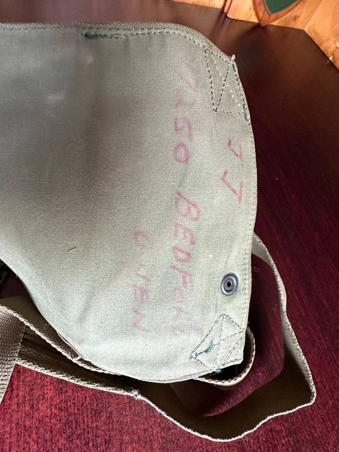 Rhodesian chest webbing with soldier's name and number on back
