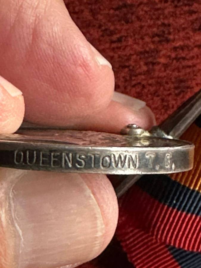 Boer war QSA medal awarded to 79 pte. J.B. Shearar Queenstown Town Guard.