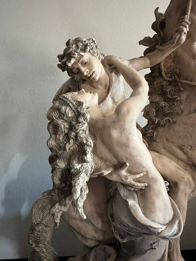 Very large Giuseppe Armani. The Embrace. Terracotta finish Sculpture. d.Arte Porcelain. 1011-T. Heig