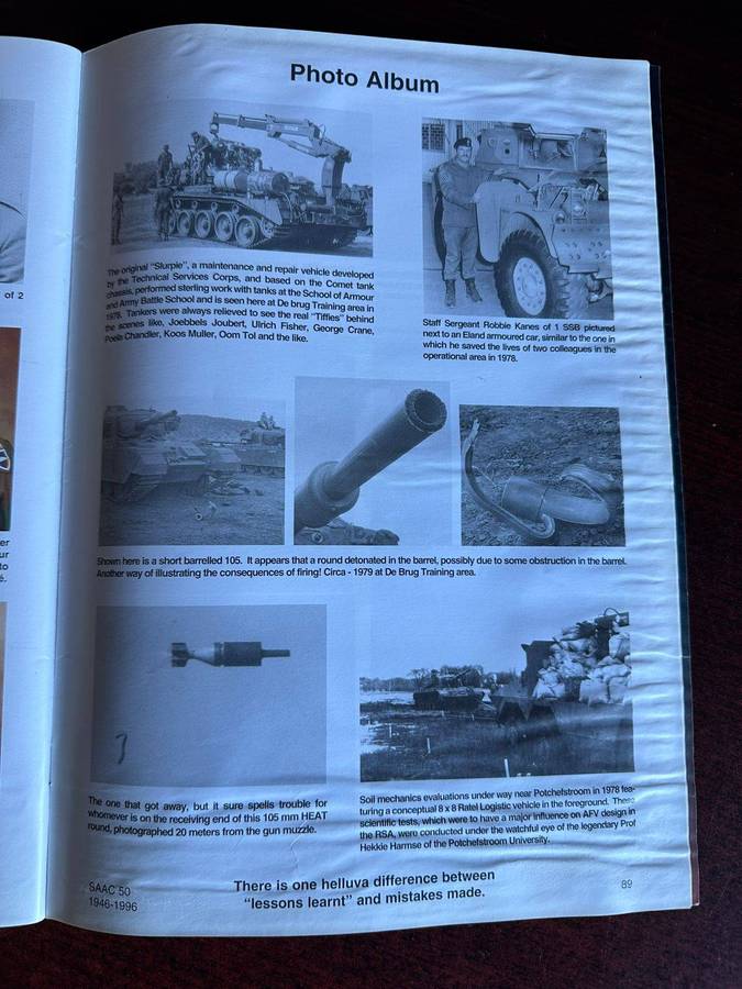 South African Armoured corps. 50th birthday 1946-1996. Special commemorative edition. 94 Pages. Cond