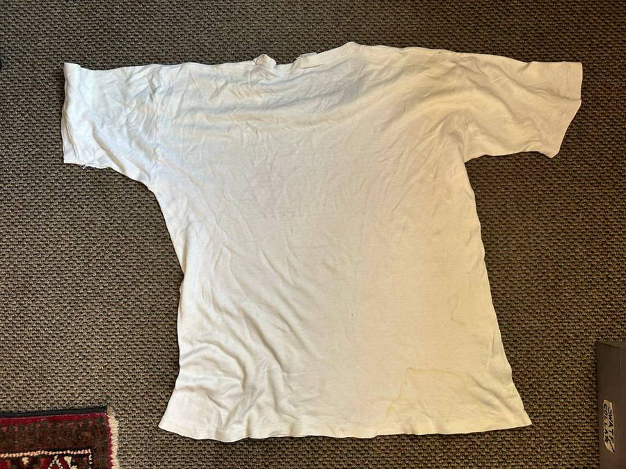 Rhodesian T-shirt. Labelled Monogram. Size 97cm. Condition fair.