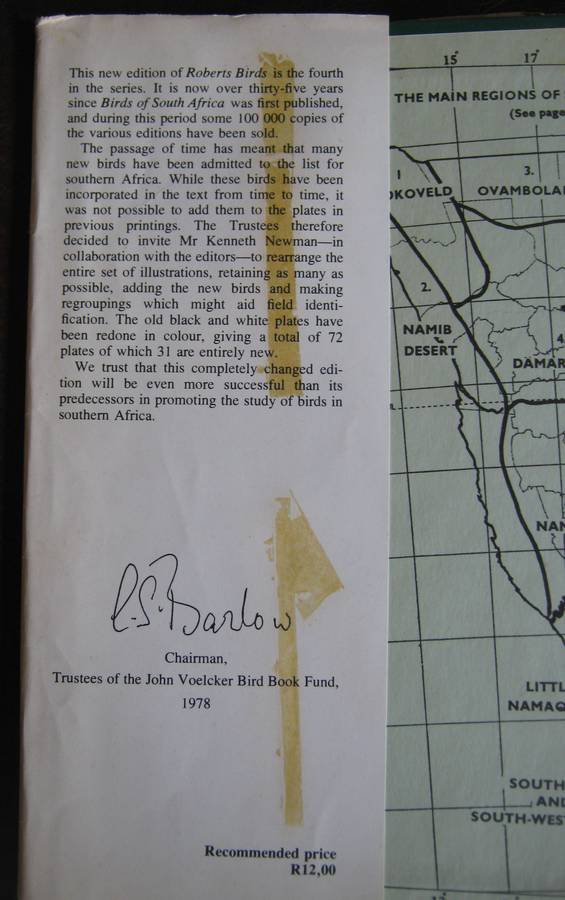Roberts Birds  of South Africa  G R McLachlan & R Liversidge