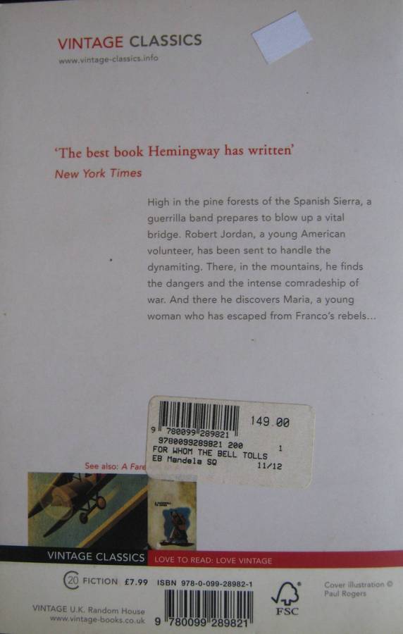For Whom The Bell Tolls Ernest Hemingway