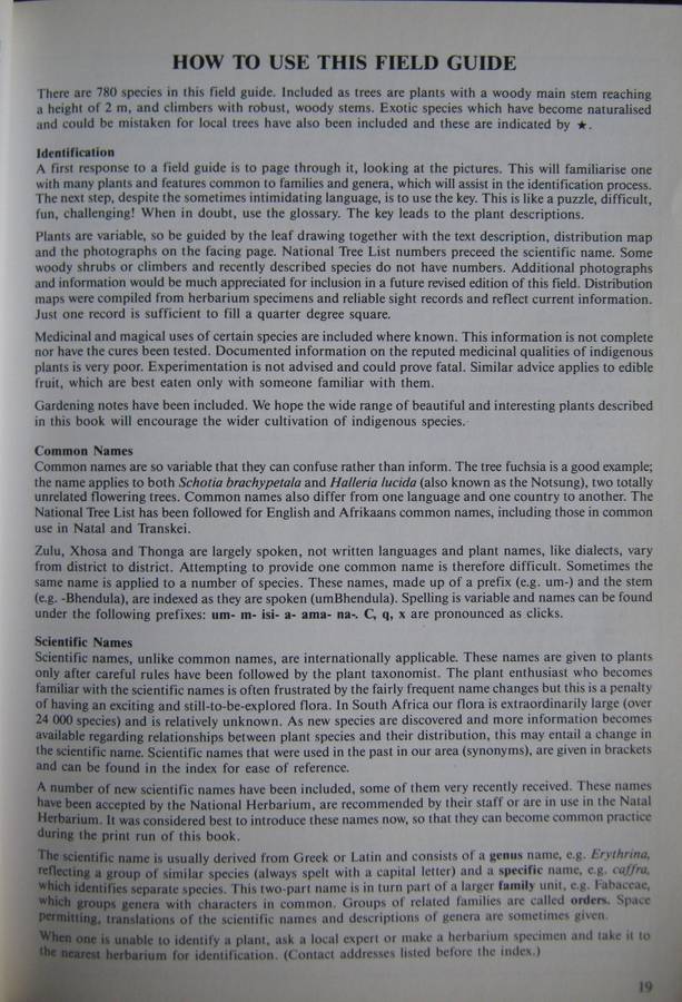 The Complete Field Guide to Trees of Natal, Zululand & Transkei