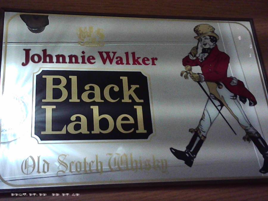 Johnnie Walker Black Label Bar Mirror