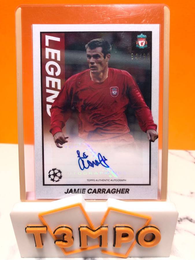 Jamie Carragher /99 RARE Liverpool LEGEND Autograph Topps Merlin Heritage 2024 soccer card
