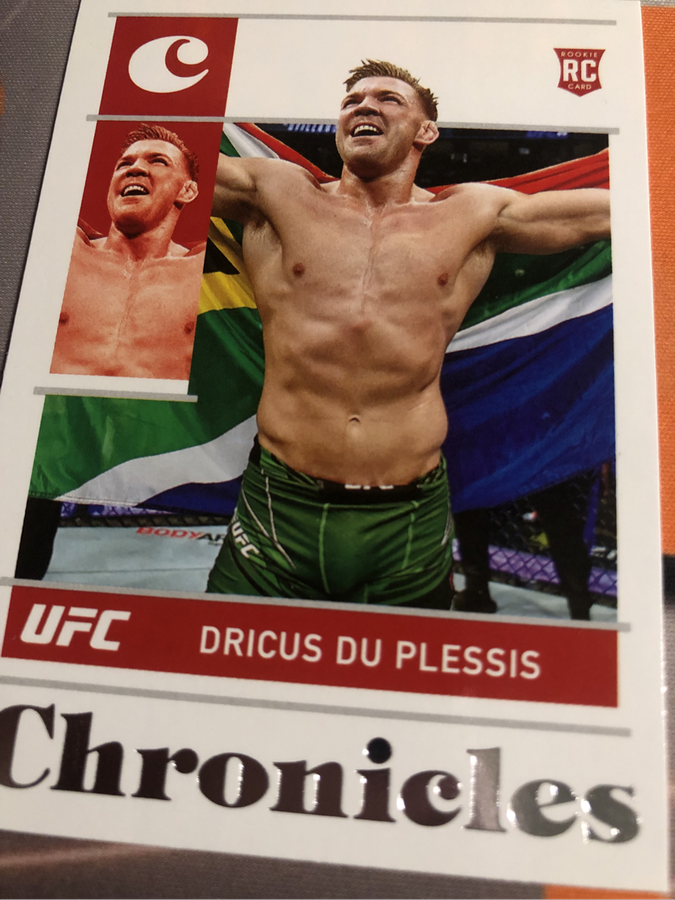 Dricus Du Plesis ROOKIE SILVER Chronicles 2022 UFC trading card