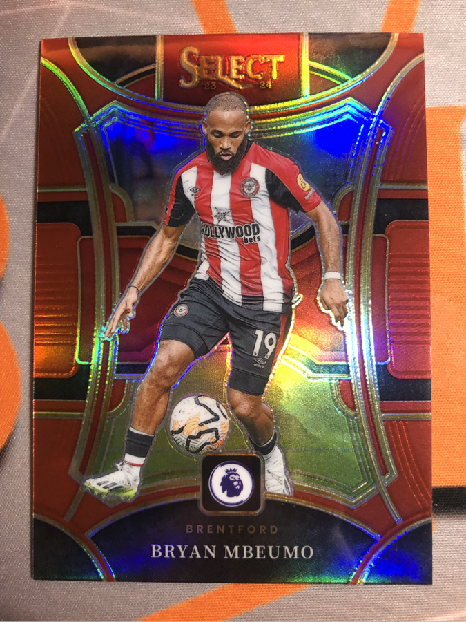 Bryan Mbuemo SUPER Rare RED colour match SELECT 2023 soccer trading card