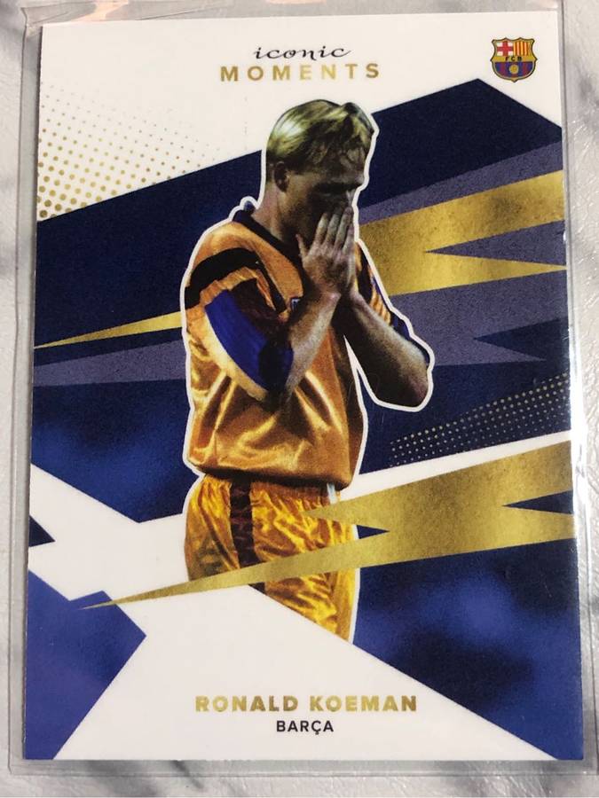 Ronald Koeman Iconic Moments Topps Barcelona set 2021 Soccer trading card