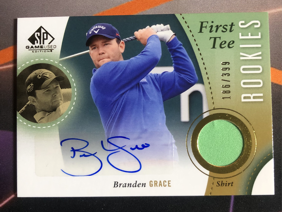 Branden Grace ROOKIE Patch Autograph  NUMBERED out of 399 2013 Golf trading card