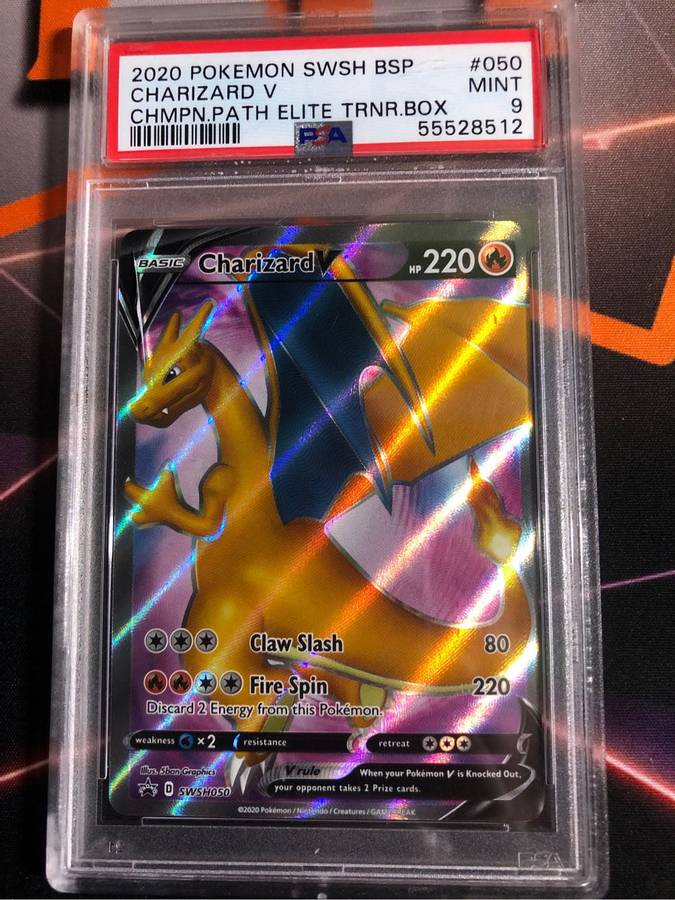 Charizard V 2020 SWSH BSP PSA 9 Graded SLAB Pokemon trading card