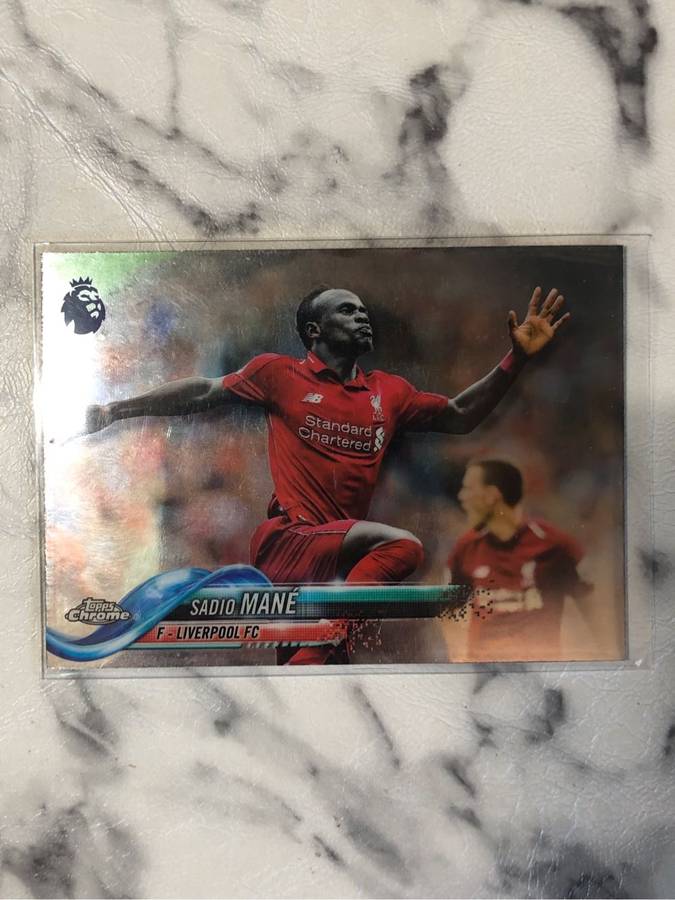 Sadio Mane EPL Topps Chrome 2019 soccer trading card