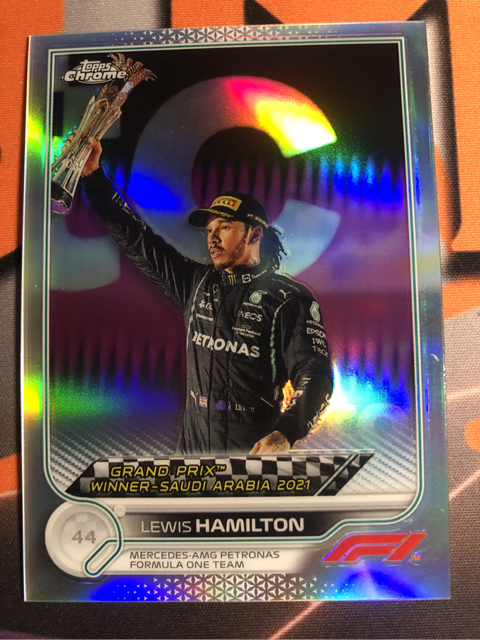 Lewis Hamilton REFRACTOR F1 Topps Chrome trading card