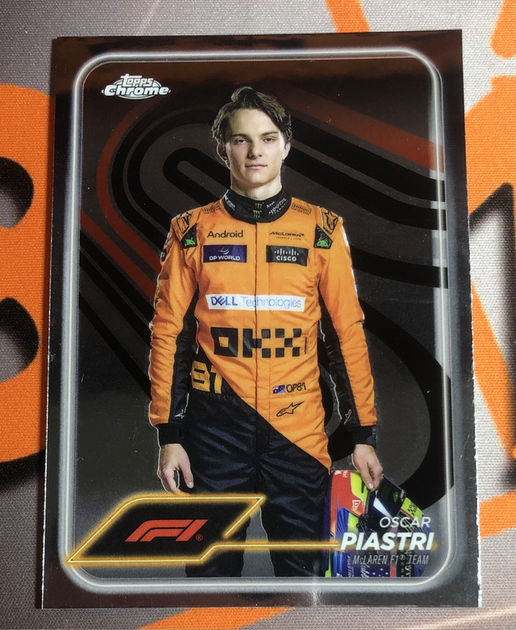 Oscar Piastri RARE Formula One 2024 F1 Topps Chrome trading card