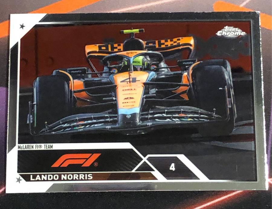 Lando Norris BASE F1 Topps chrome 2023 Formula One trading card