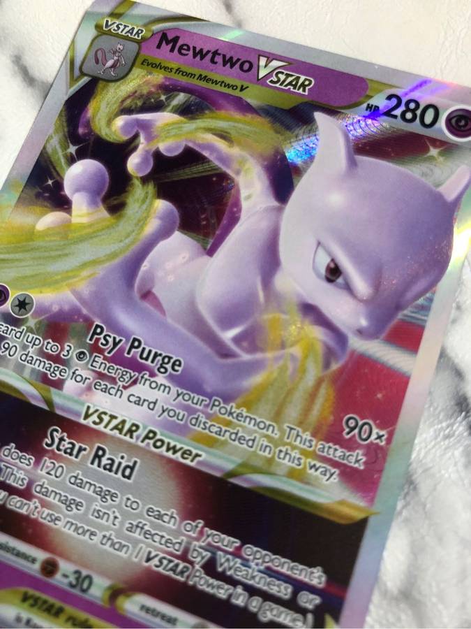 Mewtwo Vstar bundle including Secret Rainbow rare & Ultra RARE Pokémon trading cards
