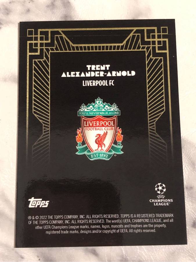 Trent Alexander Arnold Topps Deco 2022 soccer trading card