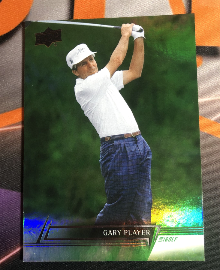 Gary player RARE Green Refractor Upper deck Golf trading card