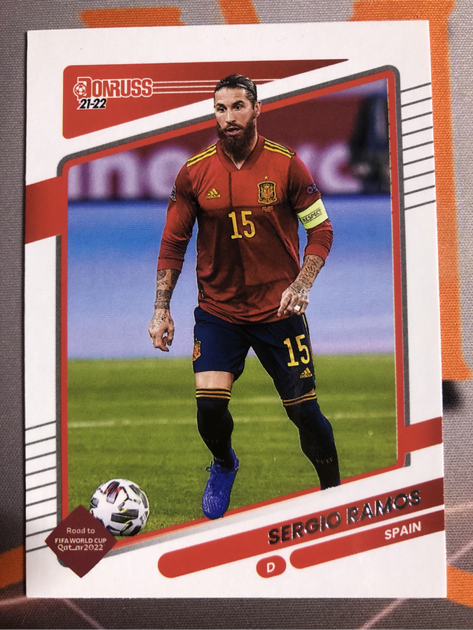 Sergio Ramos 2021 Donruss soccer trading card