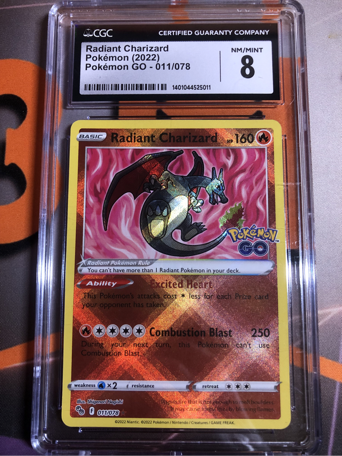Radiant Charizard CGC 8 Near Mint 2022 Pokemon trading card 