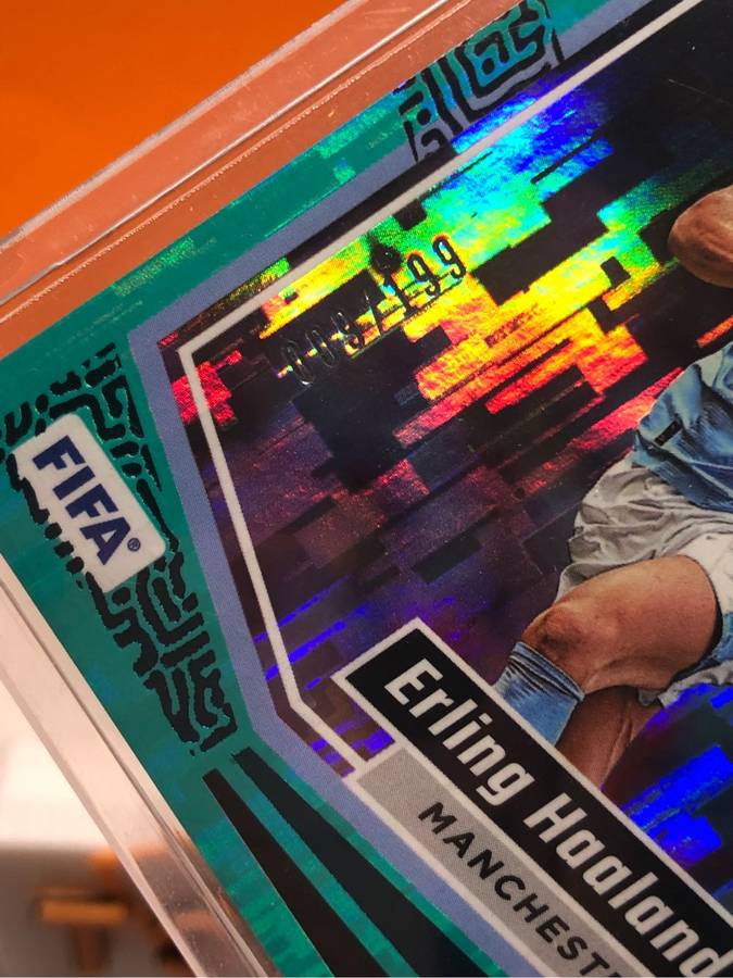 Erling Haaland NUMBERED 9 out of 199 Topps 2023-24 Soccer trading card 