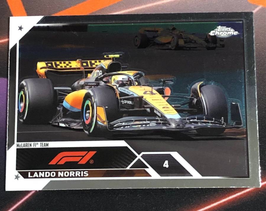 Lando Norris BASE F1 Topps chrome 2023 Formula One trading card