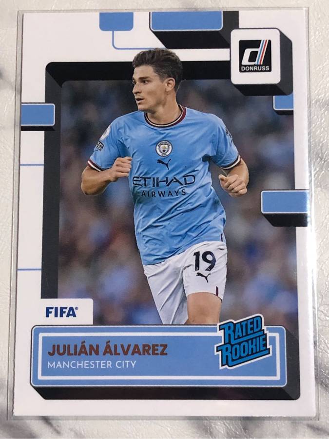 Julian Alvarez ROOKIE Top Rated Donruss Optic 2022 Soccer trading card