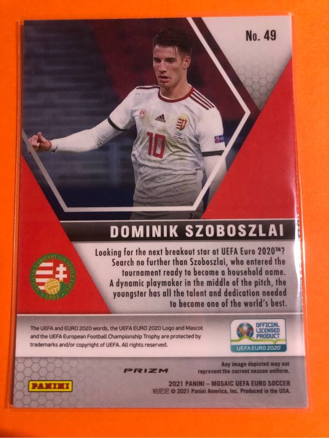 Dominik Szoboszlai ROOKIE Mirror Refractor Mosaic Euros 2020 soccer trading card
