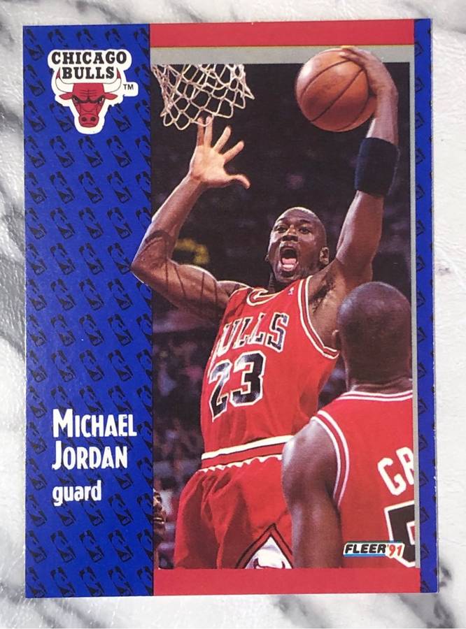 Michael Jordan VINTAGE Fleer 1991 NBA basketball trading card