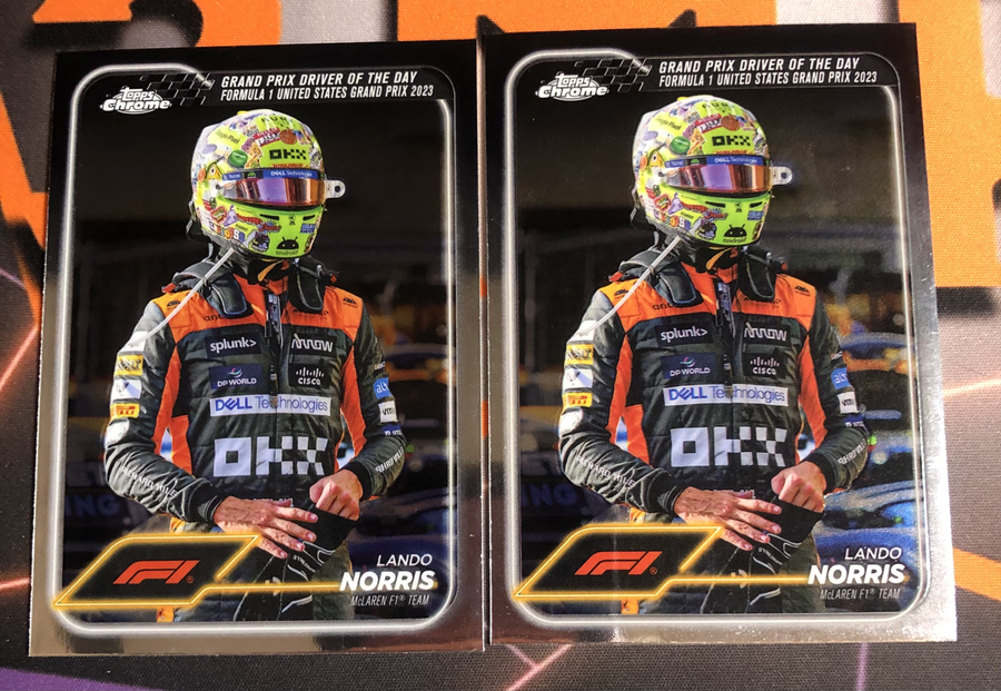 Lando Norris Formula One Topps Chrome F1 trading card