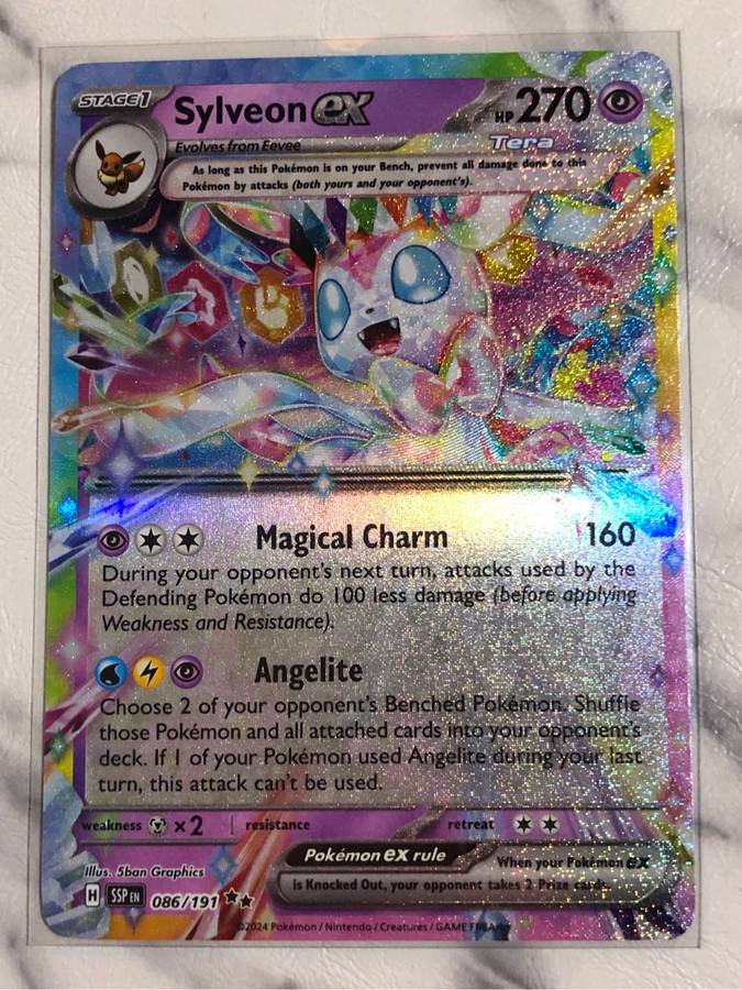 Sylveon EX 086/191 - SV Surging Sparks Pokemon trading card