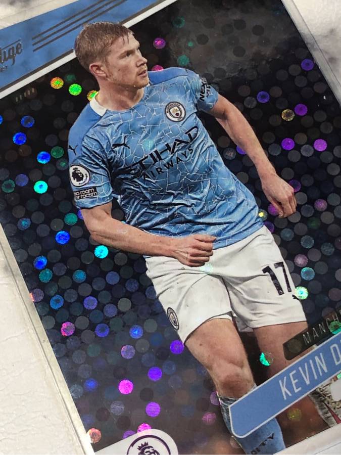Kevin De Bruyne circle blue disco 2020 chronicles soccer trading card