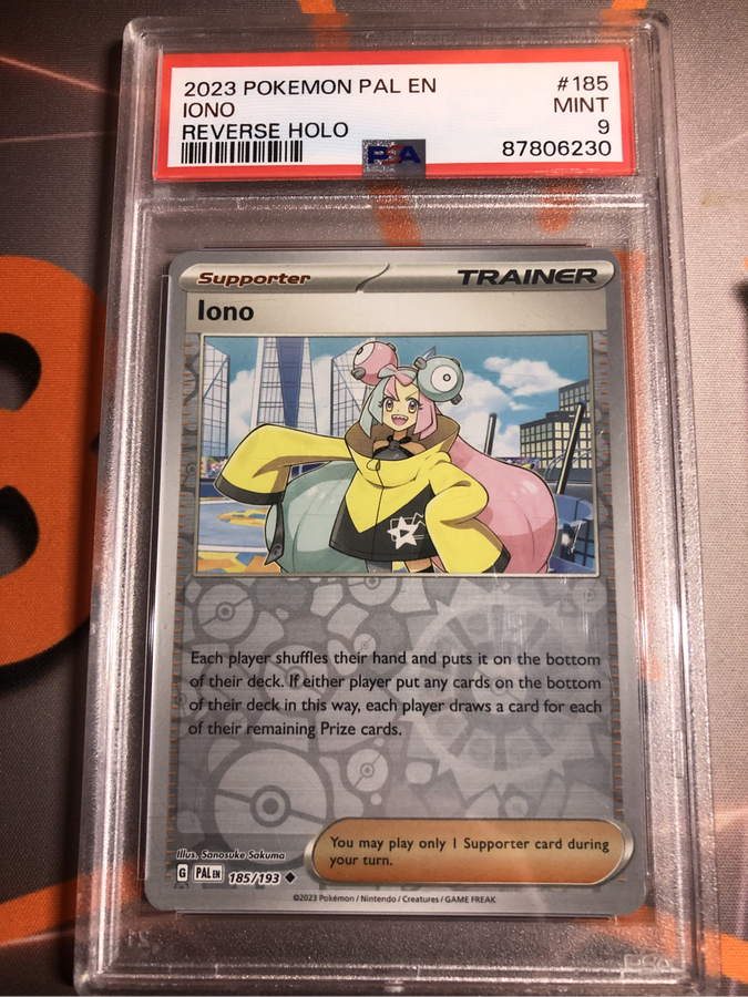 Iono Reverse Holo GRADED PSA 9 2023 Pokemon trading card