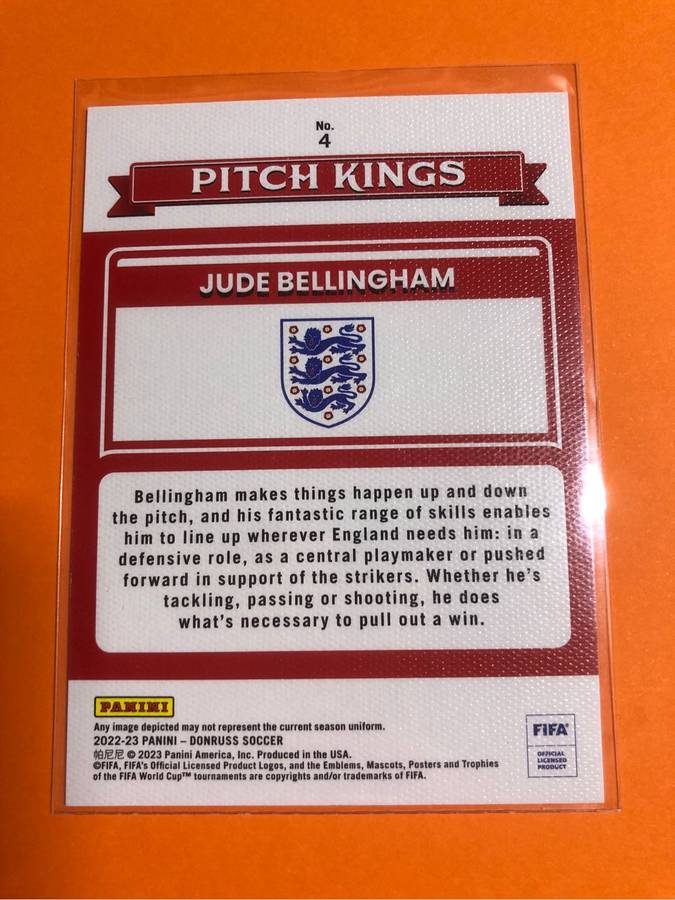 Jude Belingham Pitch Kings Donruss 2022 Soccer trading card