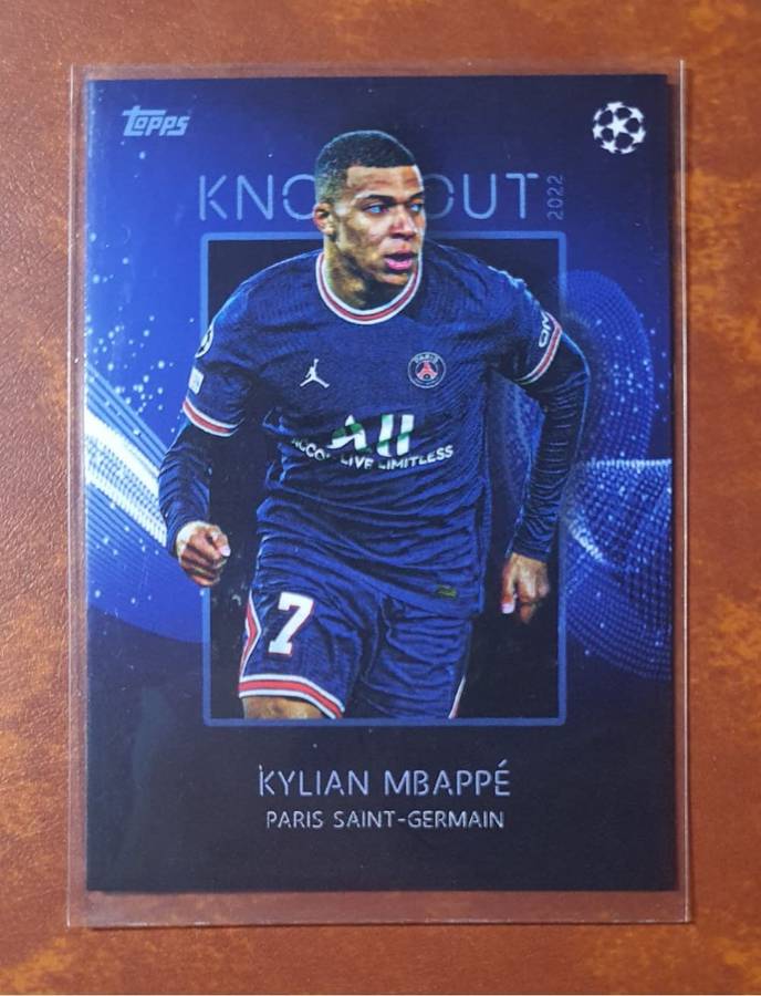 Kylian Mbappe Topps knockout 2022 soccer trading card