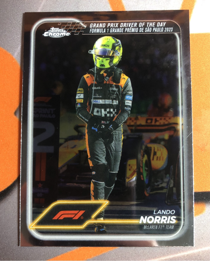 Lando Norris RARE Formula One 2024 F1 Topps Chrome trading card