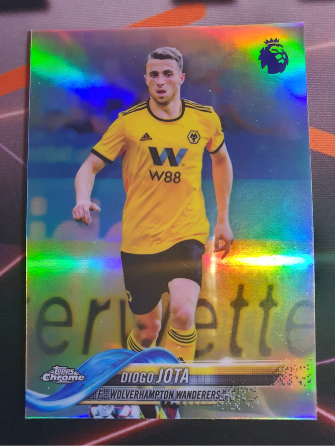 Diogo Jota ROOKIE REFRACTOR Very RARE EPL Topps Chrome 2019 Soccer trading card (RIP)